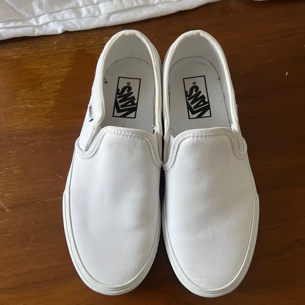 Vans ladies White Slip-On Shoes